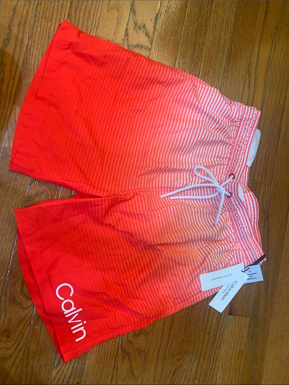 Calvin Klein Men’s Red Ombre Swim Shorts